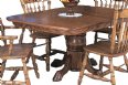 Single Pedestal Rounded Corner Dining Table