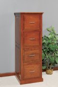 4-Drawer Traditional File Cabinet w/Raised Panel Sides