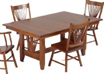 Mission Fantail Dining Table