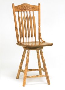 Bent Paddle Post Swivel Bar Stool