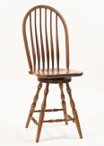 Bent Feather Bow Swivel Bar Stool