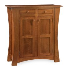 Arts & Crafts Double Cabinet with Wood Panels