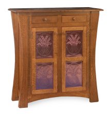 Arts & Crafts Double Cabinet with Copper Panels