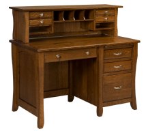 Berkley Pedestal Desk with Short Hutch