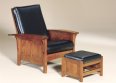 Bow Arm Panel Morris Chair & Footstool