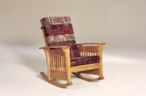 Bow Arm Slat Rocking Chair 