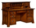 Bridgefort Mission File Desk with Hutch