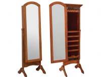 Arch Top Cheval Mirror with Hidden Jewelry Storage