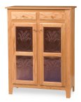Classic 47" High 2-Door 2-Drawer Cabinet with Copper Panels