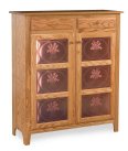 Classic 50" High 2-Door 2-Drawer Cabinet with Copper Panels