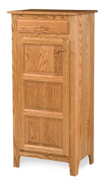 Classic 50" High 1-Door 1-Drawer Cabinet with Wood Panels