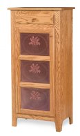 Classic 50" High 1-Door 1-Drawer Cabinet with Copper Panels