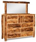 Fireside Rustic 10-Drawer Dresser with Mirror
