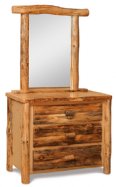 Fireside Rustic 3-Drawer Dresser with Mirror