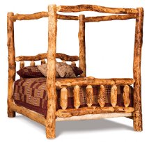 Fireside Rustic Canopy Bed
