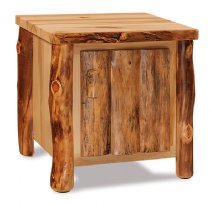 Fireside Rustic End Table with Slab Door