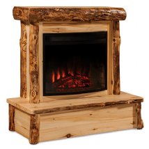 Fireside Rustic Fireplace with Mantle
