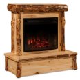Fireside Rustic Fireplace with Mantle