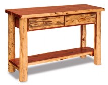 Fireside Rustic Flat Sofa Table with Drawers