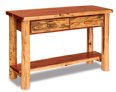 Fireside Rustic Flat Sofa Table with Drawers