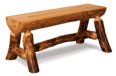 Fireside Rustic Half Log Bench