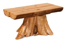 Fireside Rustic Stump Half Log Coffee Table