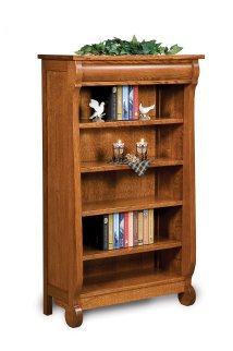 Old Classic Sleigh 4 Shelf Bookcase