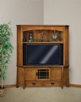 Modesto 2-Piece Corner Media Console with Hutch