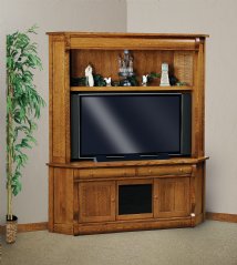 Old Classic Sleigh 2-Piece Corner Media Console with Hutch