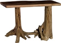 Rustic Living Hall Table with Stump Base