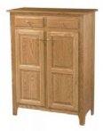 Classic 47" High 2-Door 2-Drawer Cabinet with Wood Panels
