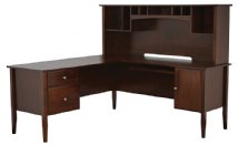 Hampton L-Shaped Desk with Hutch