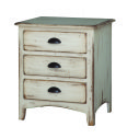 Concord White 3-Drawer Nightstand