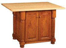 IS-68 Kitchen Island with Reeded Legs