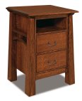 Artesa Tall 2-Drawer Nightstand with Opening