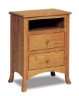 Carlisle 2-Drawer Nightstand with Opening