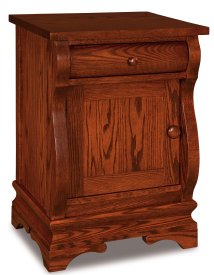 Chippewa Sleigh 1-Drawer 1-Door Nightstand