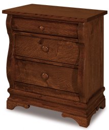 Chippewa Sleigh 3-Drawer Wide Nightstand