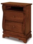 Chippewa Sleigh 2-Drawer Nightstand with Opening