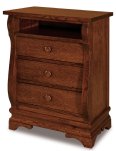 Chippewa Sleigh 3-Drawer Nightstand with Opening