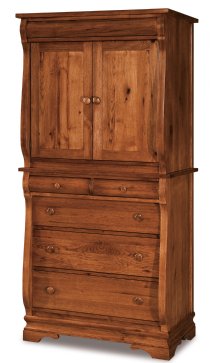 Chippewa Sleigh Armoire 5-Drawer