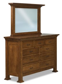 Empire 46.5" Wide Beveled Square Post Crown Mirror