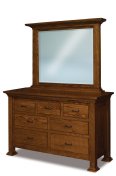 Empire 50" Wide Beveled Square Post Crown Mirror