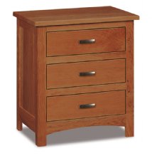 Flush Mission 3-Drawer Tall Nightstand 25" Wide