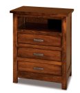 Flush Mission 3-Drawer Nightstand with Opening