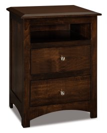 Finland 2-Drawer Nightstand with Opening