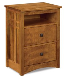 Kascade 2-Drawer Nightstand With Opening