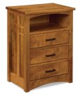 Kascade 3-Drawer Nightstand With Opening