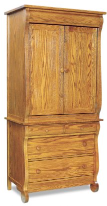 Old Classic Sleigh Armoire 4-Drawer