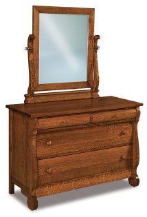 Old Classic Sleigh 34" Wide Beveled Swinging Mirror